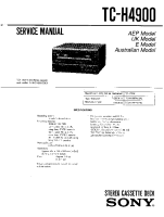 Sony TC-H4900 - Service Manual 